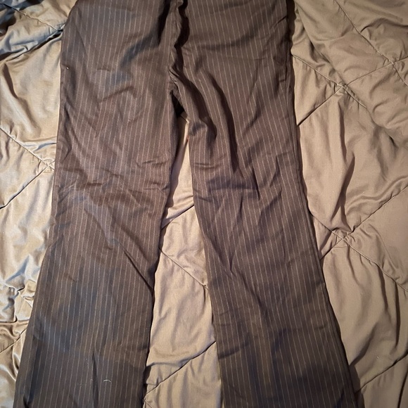 GAP factory brown pinstripe.  Lined flare slacks size 14 - Picture 2 of 3